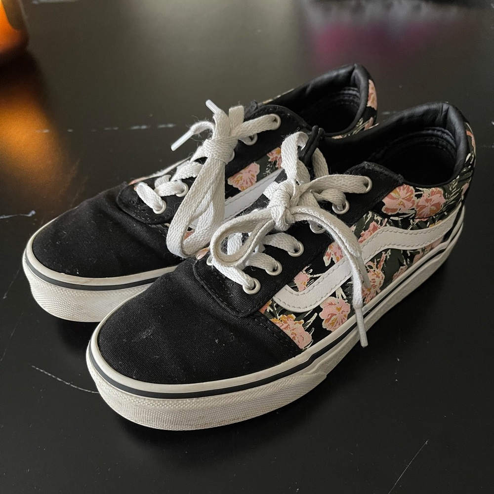 VANS, girls 2.0, black floral-